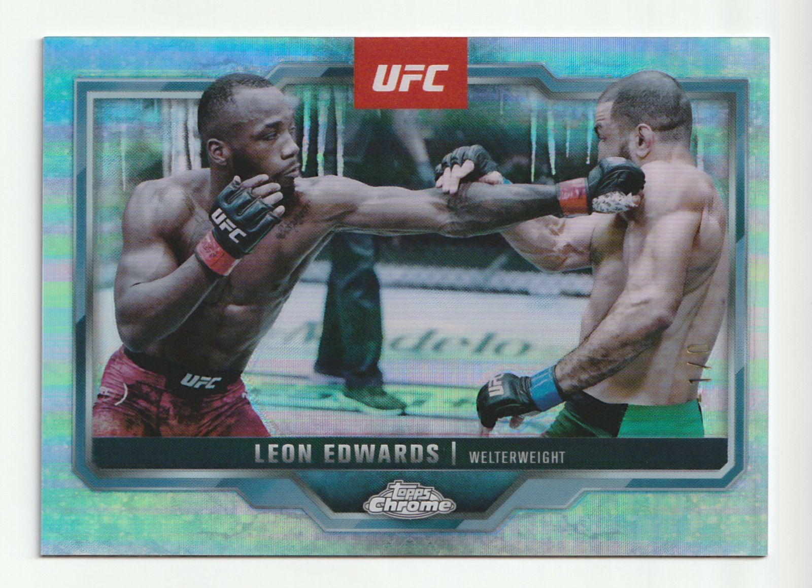 Leon Edwards 2025 Topps Chrome UFC Frozen Fractor -1/0 #139