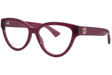 Gucci GG1581O 003 Eyeglasses Women's Fuchsia Full Rim Oval Shape 55mm