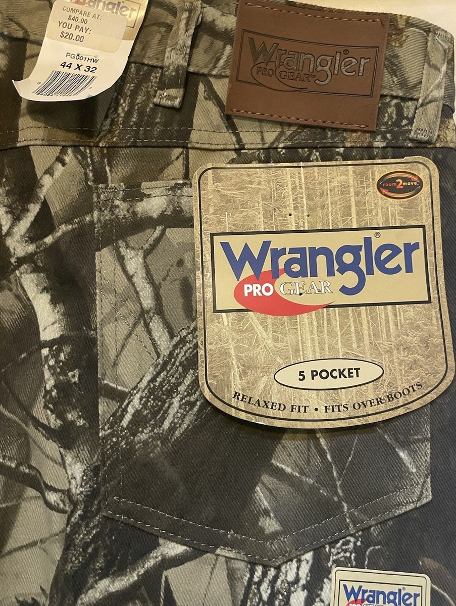 Wrangler Pro Gear Realtree Hardwood Camo Pants Mens Relaxed 44x32
