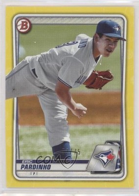 2020 Bowman Prospects Yellow 52/75 Eric Pardinho #BP-135 0sf1