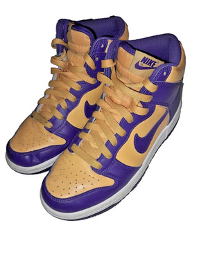 Nike Dunk 4.5 Y High Retro Purple Yellow Lakers Men's Sneaker Lakers