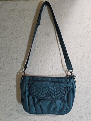 Lug Classic Mamba Crossbody Bag Blue Green Quilted Nylon Travel Purse Organized