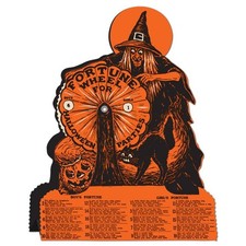 Vintage Halloween Witch Fortune Wheel Game 9 ...