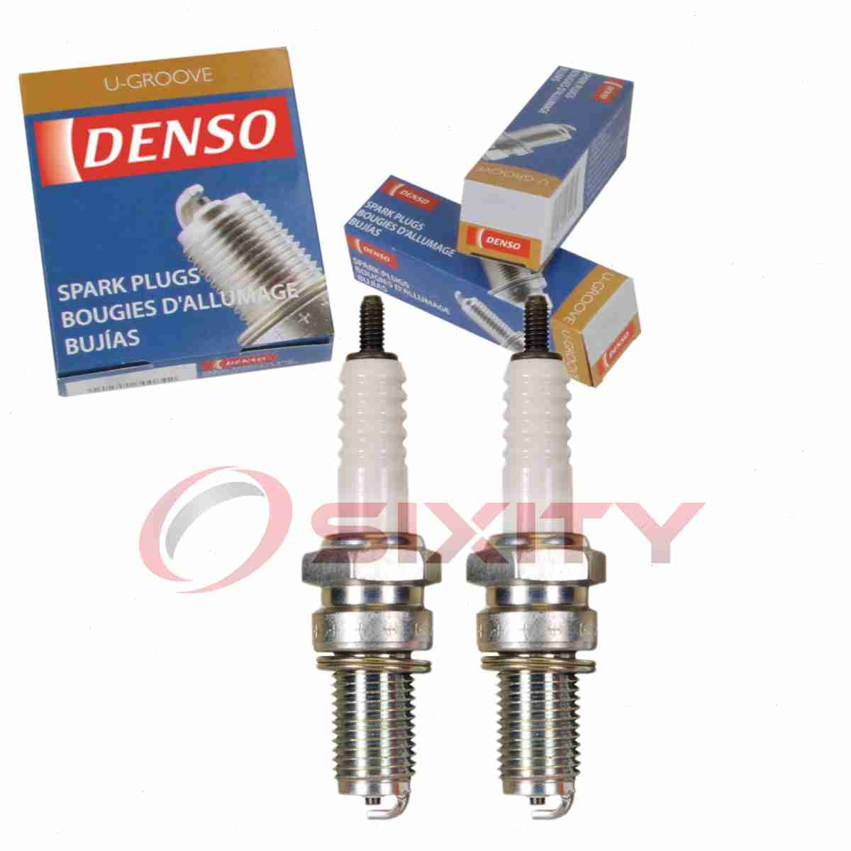 2 pc DENSO 4090 Standard U-Groove Spark Plugs for X22ES-U 7912 Ignition Wire cs