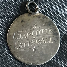 Antique Sterling Silver Charm Pendant Fob Charlotte Catterall SN 31-2899 B.T."O"