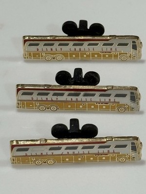 Lot 3 Disney World Mickey Mouse Cruise Lines Bus Trading Pin 2005 WDW DCL
