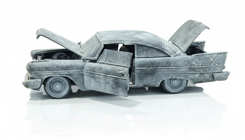 '58 Plymouth Fury "Christine" Burned Version 1:18 MOTOR MAX - Immagine 2 di 4