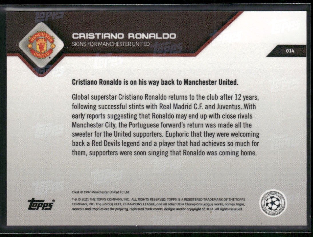 2021-22 Topps Now UEFA Champions League #014 Cristiano Ronaldo view 2