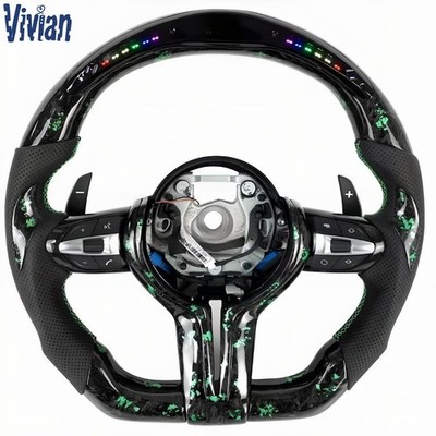 For bmw M3 M5 M6 F01 F02 F06 F10 F12 F15 F16F30 LED Forged Carbon Steering Wheel