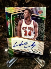 Charles Oakley 2019-20 Panini Obsidian Orange  Onyx Autograph 17/50 - NY Knicks