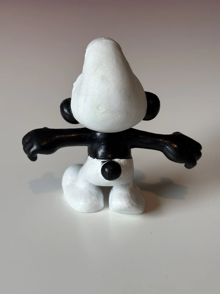 Pitufo negro enojado 1966 Peyo Schleich 20007 molde grande #4 dientes negros *RARO* Foto 4 de 4