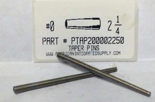 #0X2-1/4 TAPER PINS STEEL PLAIN .156" LARGE END DIAMETER (5)