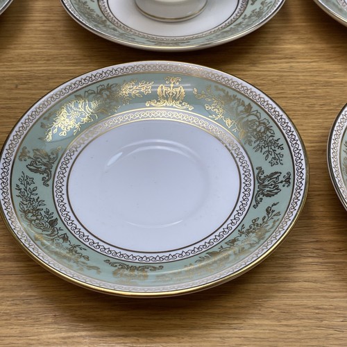 Wedgwood Columbia Szałwia Zielona obręcz Kształt lej (12 zestawów) Kubki i spodki - Zdjęcie 5 z 9