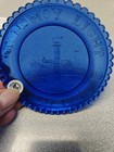 Pairpoint Glass Co. Cup Plate "Cape Cod" Cobalt Blue in box Vtg Sagamore,Mass. — photo 3