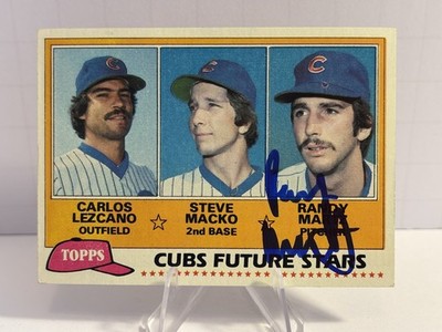Randy Martz Chicago Cubs 1981 Topps Rookie #381 Autographed Baseball Card