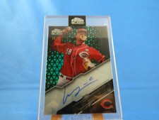 Luis Castillo Topps Chrome Black 2020 Base Autograph Auto Green Refractor /99