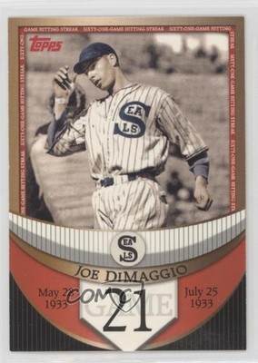 2007 Topps The Streak Before the Streak Joe DiMaggio #JDSF21 HOF 0ps8