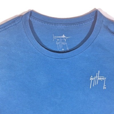 Guy Harvey 2018 Marlin Graphic T-Shirt Mens Medium Short Sleeve Crew Neck Blue