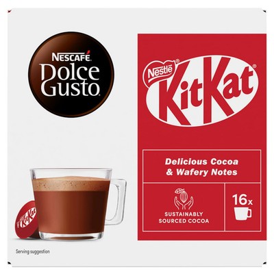 NESCAFE? DOLCE GUSTO | KitKat | Heiße Schokolade | 16 Kapseln | 3 Packungen | 48 Tassen