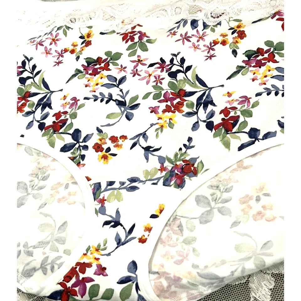 Новый с Ярлыками Lane Bryant белый и красный цветочный эластичной высоты ноги трусики в 3 X 26 28 - Изображение 3 из 4