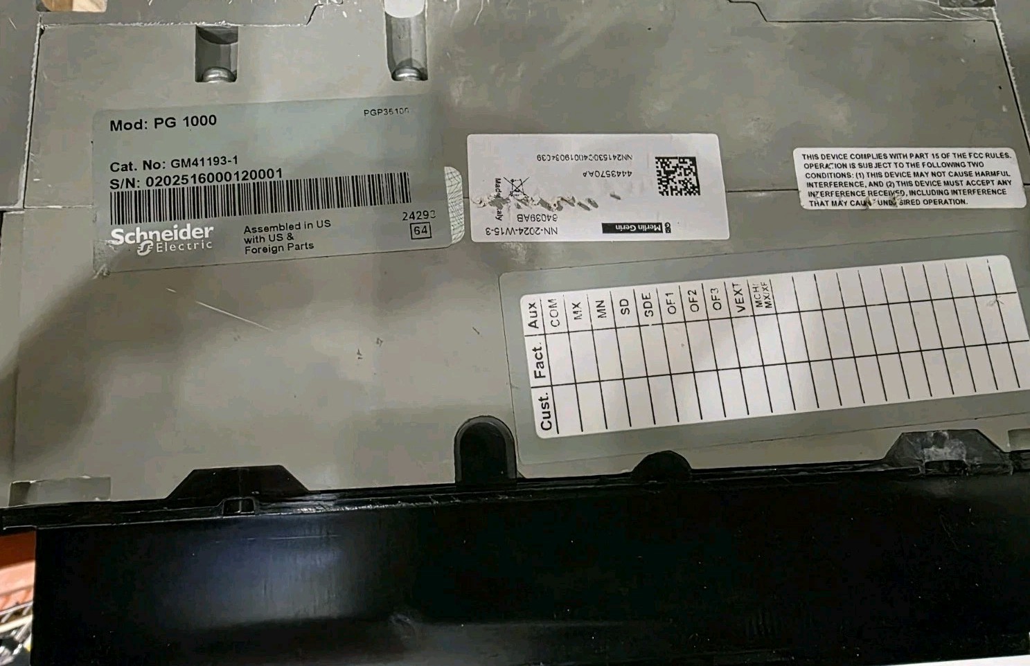 Square D P1200R PGP PGL36100 circuit breaker 1000 amp 1200 Enclosure 3R 