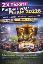 2 x Tickets WM World Cup Final New Jersey Weltmeisterschaft Match 104