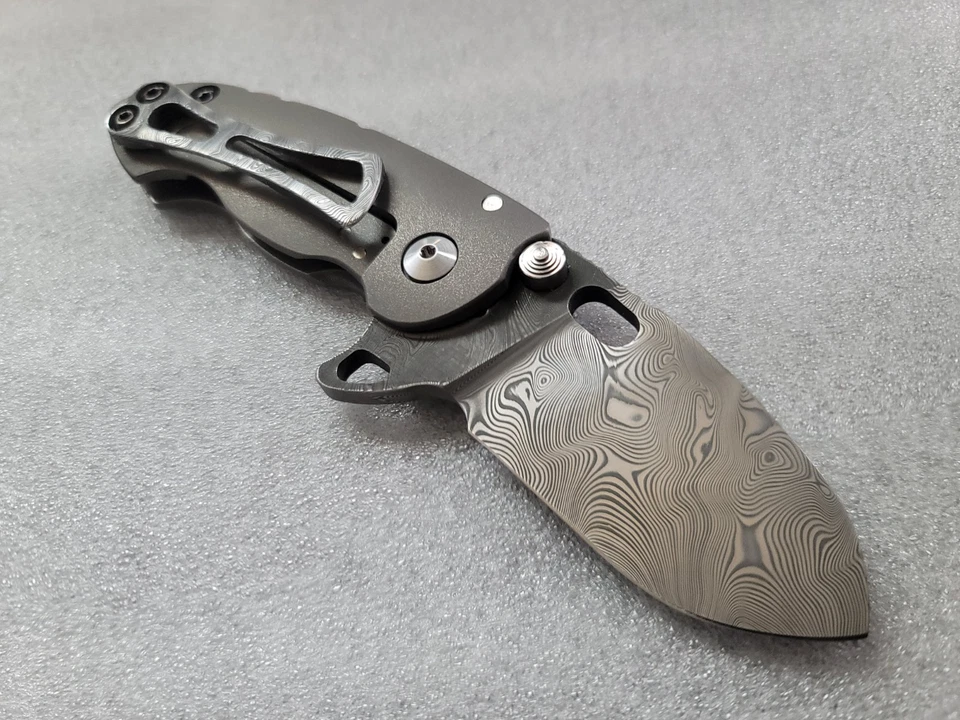 Cuchillos Direware S-Mini (Solo Mini), hoja/marco de acero damaste torcido denso sobreconstruido Foto 2 de 4