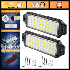 2 Pack 7 Inch Slim LED Flush Mount Light Pods - 40W Off-Road Fog Flood Lights