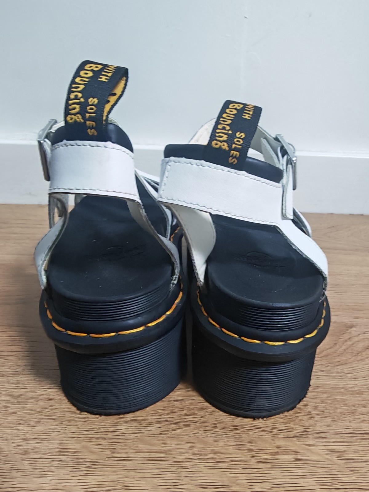 Dr. Martens Blaire Quad Sandals White Platform Chunky UK 6 EU 39 image 3