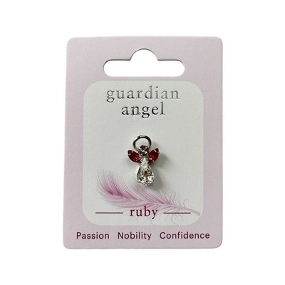 Crystal Guardian Angel Pin Badge Gift Birthstone Colours