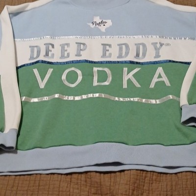 Deep Eddy Colorblock Crewneck Sweatshirt Austin TX Graph #034 Embroidered Logo L