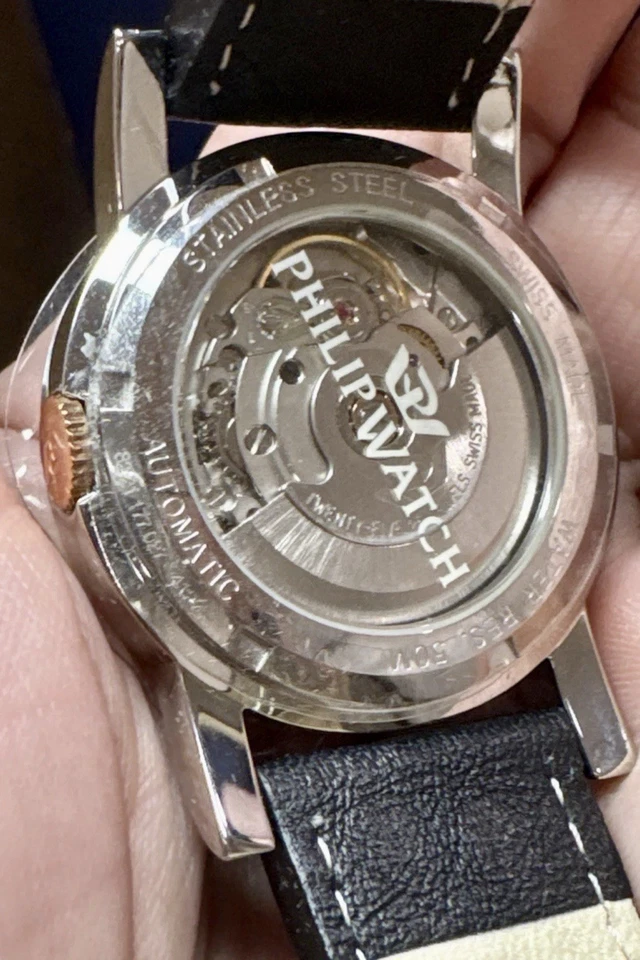 Philip “Charging Bull Wisdom” Silver/Pink Gold Swiss ETA Cal. 2824-2 Chronometer - Image 4 of 4