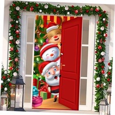 IMISHM Cute Christmas Door Covers Funny Christmas Door Decorations Christmas