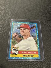 2025 Topps Heritage - Matt McLain #221 Chrome Light Blue Sparkle Refractor