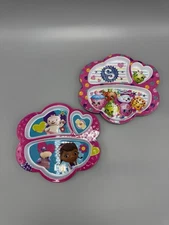 Zak! Designs Shopkins & Doc MsStuffins Plastic Kids Divided Plates Set Of 2