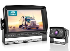   HD Backup Camera System Kit,7" 1080P Reversing Monitor IP69 Waterproof Rear...