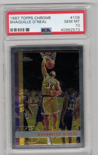1997-98 Topps Chrome Shaquille O'Neal PSA 10 GEM MINT