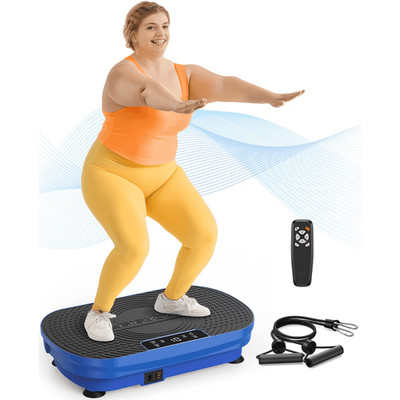 Whole Body Vibration Plate Blue 330 LBS Capacity 5 Modes for Toning Wellness