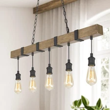 Kitchen Island Lighting, 5-Light Farmhouse Linear Chandeliers for Dining Room...