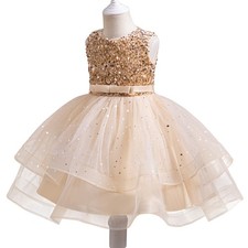 Princess Flower Girl Sequined Pettiskirt Girl Dress