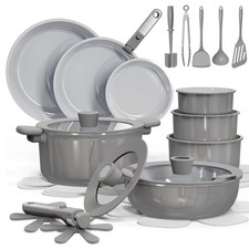 CAROTE 27pcs Ceramic Cookware Set Nonstick, Pots and Pans Set Non Stick, Non ...