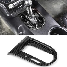 Carbon Fiber Car Interior Gear Shift Panel Trim Cover For Ford Mustang 2015-2023