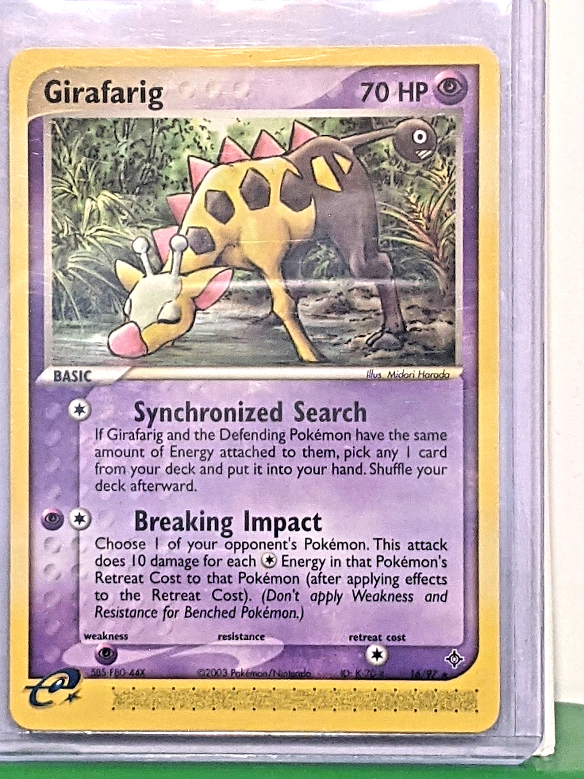 Girafarig 16/97 Dragon Regular Rare LP *Free Shipping* TCG Pokemon