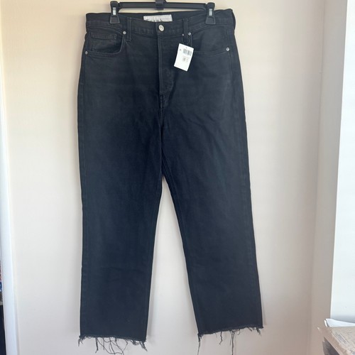 Frank & Eileen Denim Monaghan Raw Hem Jeans Black Sz 32
