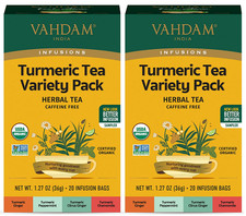 Vahdam India Infusions Turmeric Tea Variety Pack Herbal Tea 2 Pack
