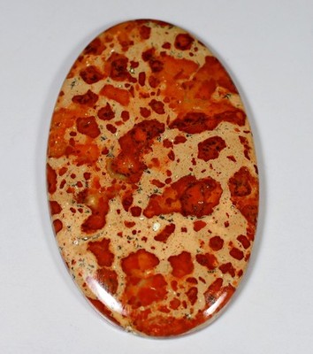 93 Ct 5X34X54 mm Natural Orbicular Asteroid Jasper Oval Cabochon Gemstone KJ-35