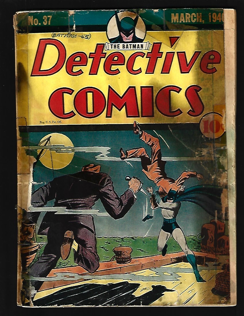 Detective Comics #37 GD- Kane Batman Crimson Avenger Speed Saunders Slam Bradley