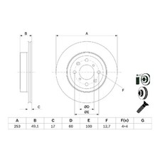 2x Bremsscheibe vorne für Suzuki Ignis 2 MH Wagon R MH21 R+ MA id76662