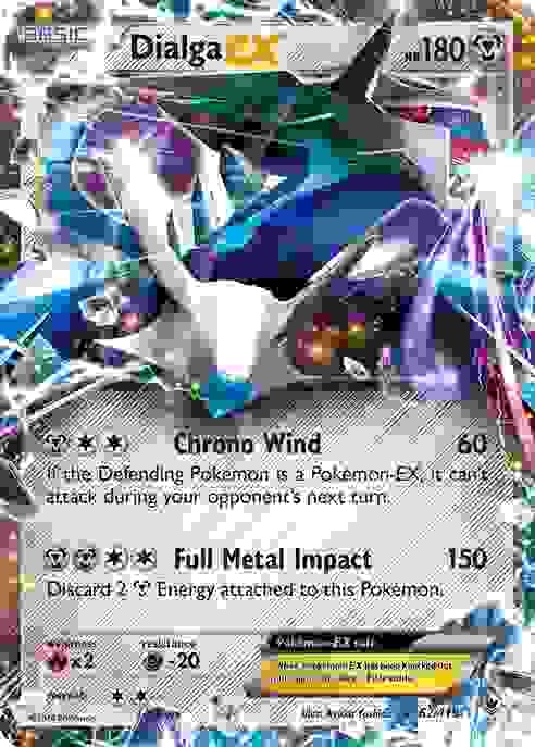 Dialga EX - 62/119 - Pokemon Phantom Forces XY Ultra Rare Card NM