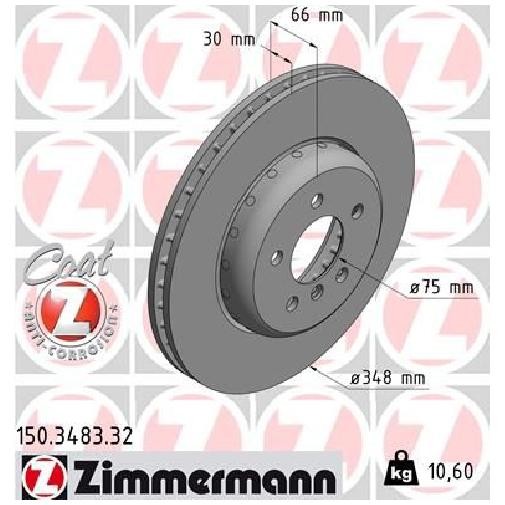 2X Bremsscheibe FüR BMW 6-Er F06 F12 F13 3.0 11 Bis 18 Zimmermann Teil QualitäT-image